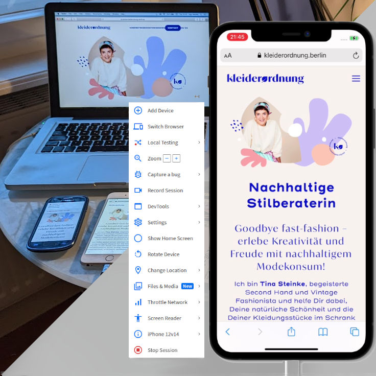 Cross-device website testing